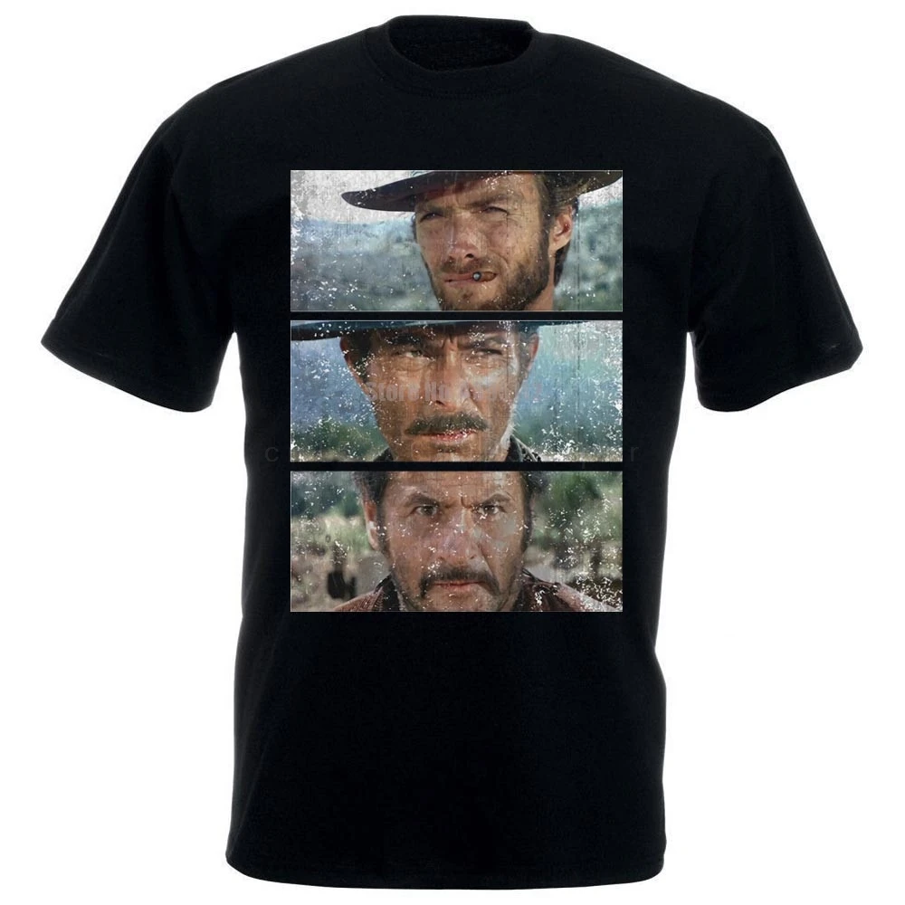 The Good The Bad And The Ugly T Shirt Italo Western Eastwood Cowboy  Clint