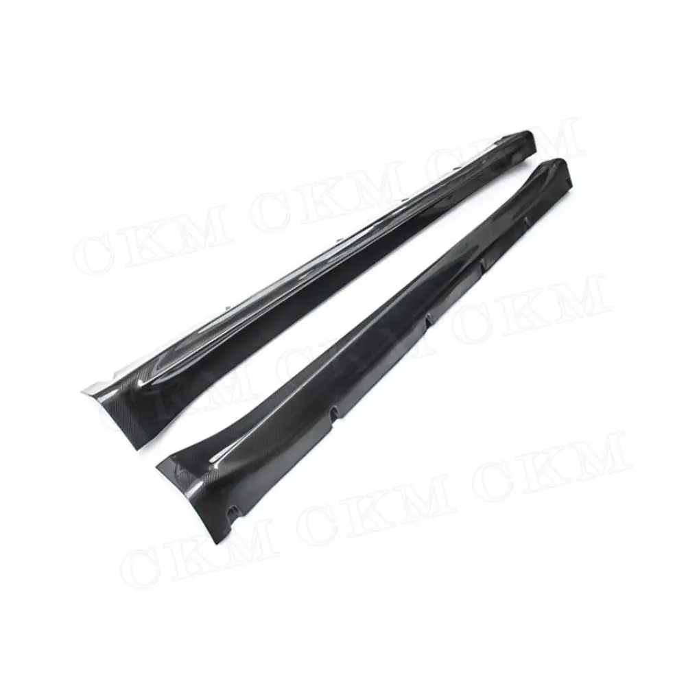 Carbon Fiber Material Side Bumper Skirts Body Kits Covers Accessories For Tesla Model Y Auto Car Styling