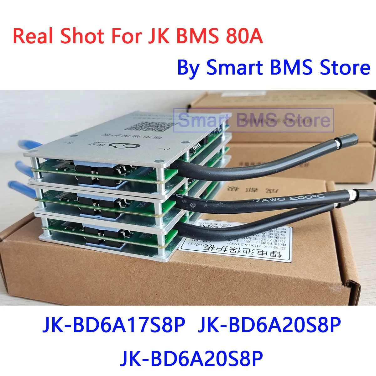 Imagem -03 - Jikong Smart jk Bms 80a 200a Equilíbrio Ativo Bd6a17s8p Bd6a20s8p Bd6a24s8p 8s 13s 17s 20s 24s Smart Bms Dentro do Conector bt Rs485