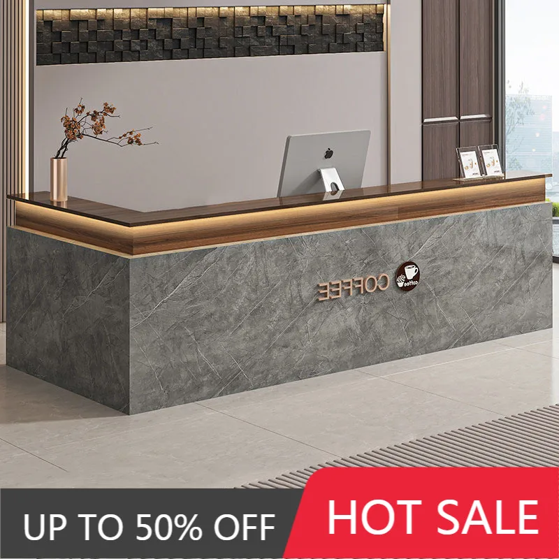 Luxury Office Reception Desk Nordic Display Reception Desk Modern Beauty Vintage Salon Aesthetic Bancone Commercial Furniture