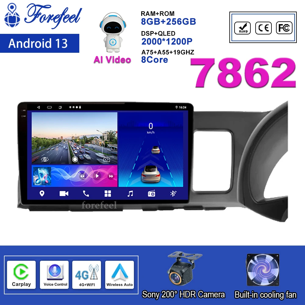 

Android 13 For Toyota Wish XE10 2003 - 2009 Navigation Multimedia Monitor Screen GPS Carplay Car Radio Bluetooth DSP DVR BT WIFI