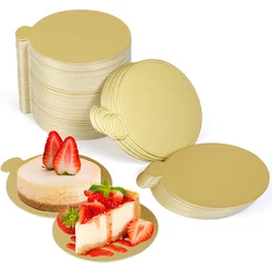 Golden Round Cardboard 100Pcs/Pack Mini Size Cake Boards Mousse Cake Base Dessert Display Plates Pastry Decorating Tools