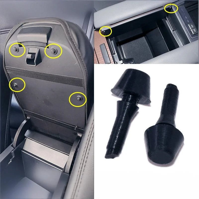 Coussin de protection en caoutchouc pour accoudoir, 4 pièces, pare-chocs pour boîte de rangement de la console centrale, pour Toyota RAV4 Avensis T250 Camry XV20 XV40