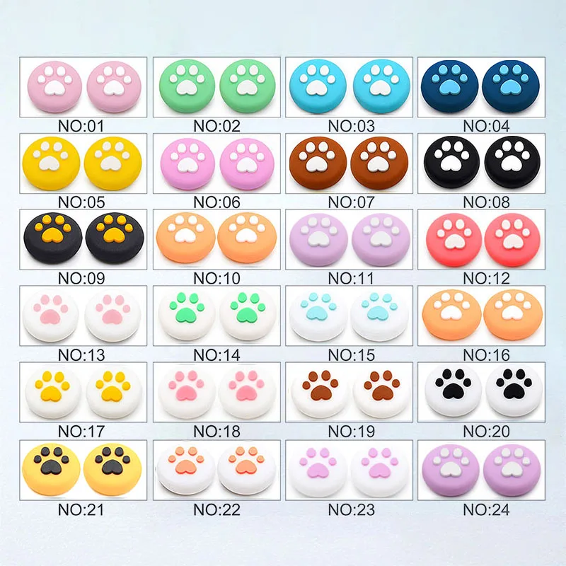 

2PCS Cute Cat Claw Thumb Grips for Nintendo Switch Lite Silicone Analog Stick Covers Joystick Caps Comfortable Gaming Accessorie