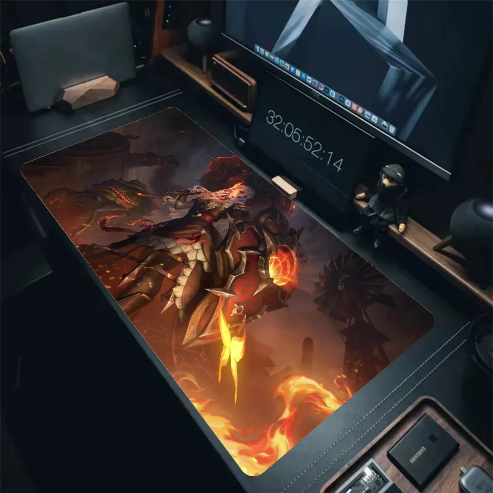 High Noon Leona League Of Legends Scaled Mousepad Mouse Mat Desk Mat With Pad Gaming Accessories Prime Gaming XXL Keyboa