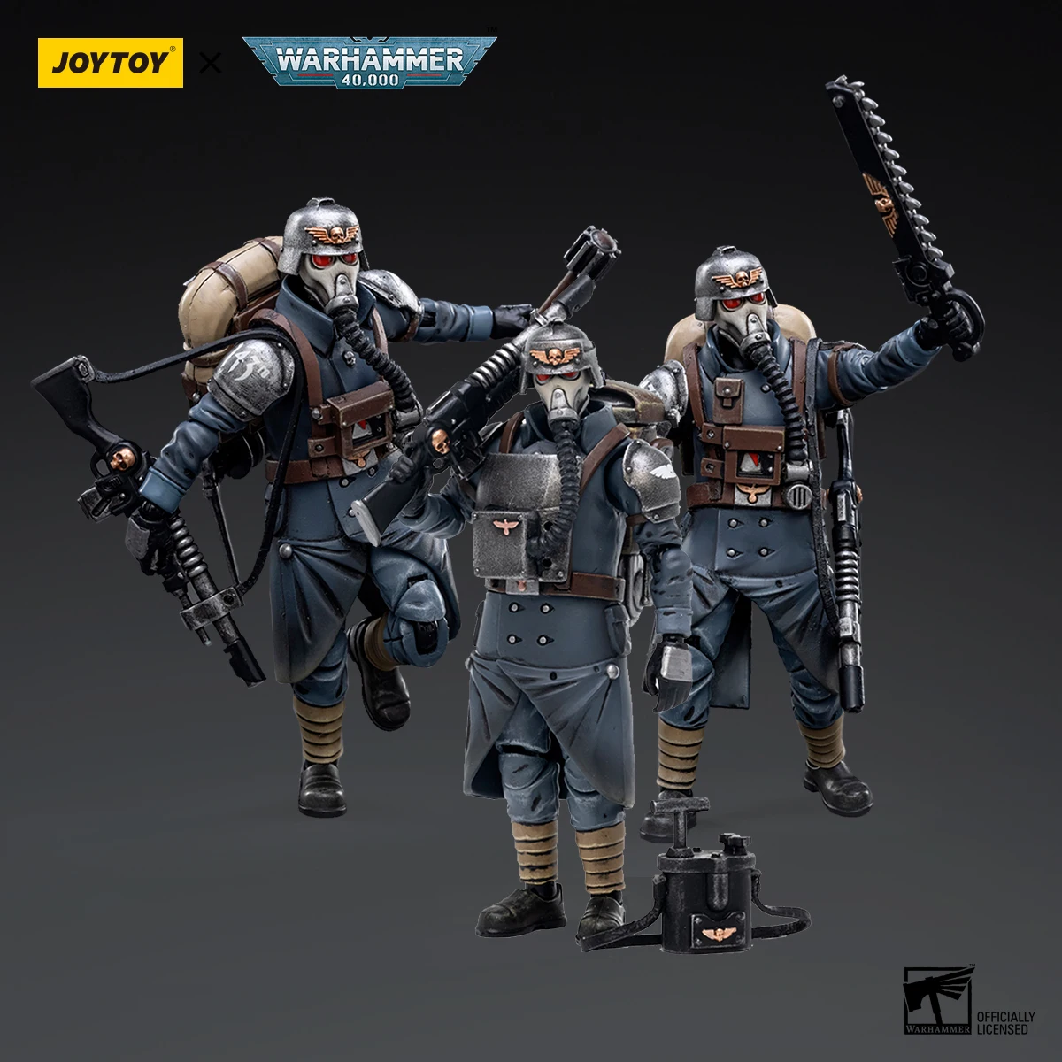 [pre-order] Joytoy 1/18 Warhammer 40000 Astra Militarum Death Korps of Krieg Veteran Squad Sergeant  Action Figure  Model Toy