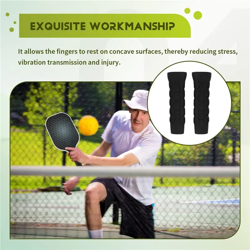 Picture 7: A08P-High Elastic Silicone Handle Cover Pickleball Racket Octagonal Honeycomb Grip Protective Cover