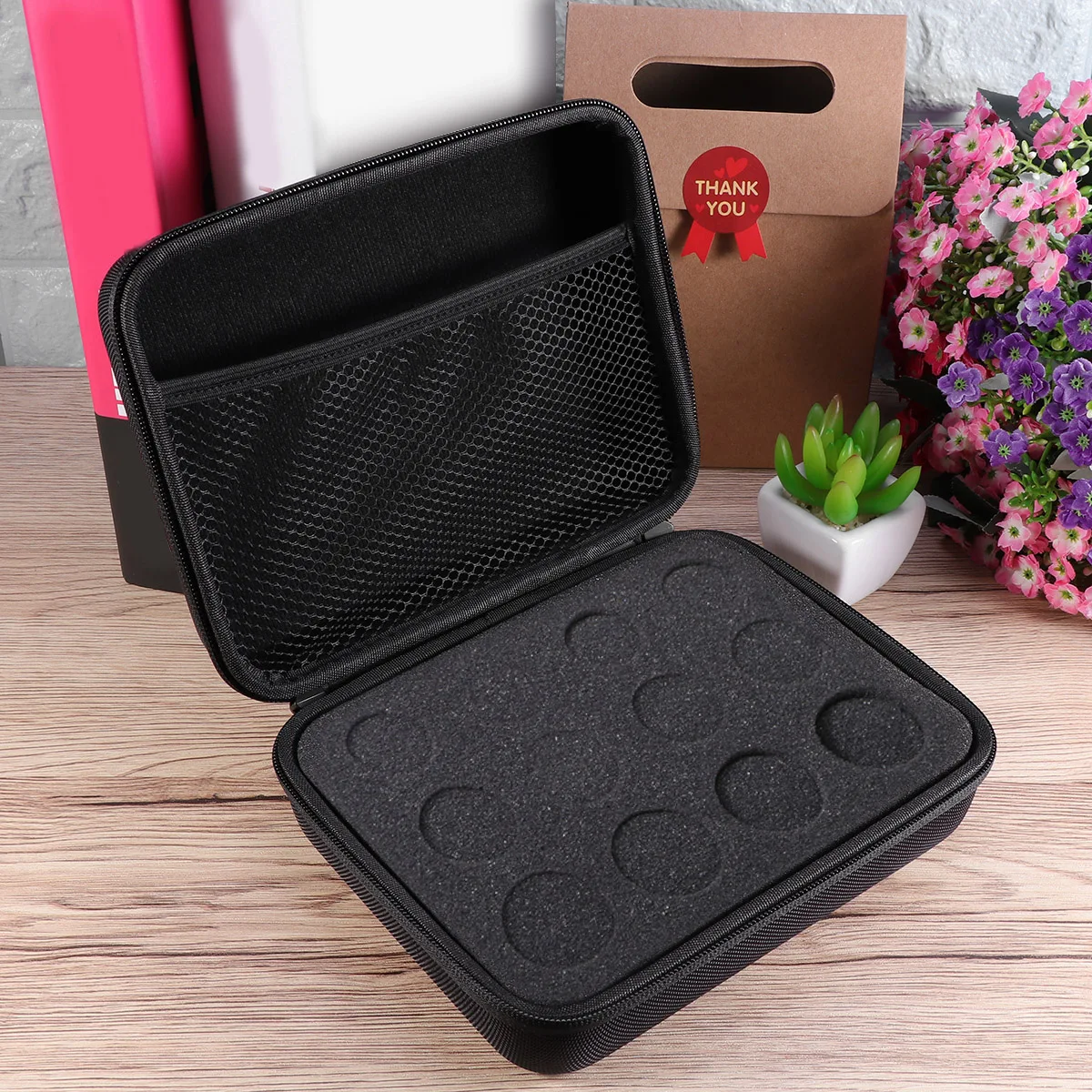 

1Pcs Essential Oils Storage Bag 12 Slots Shockproof Eva Hard Shell Carrying Case Roller Bottle Storage Organizer Protection Box