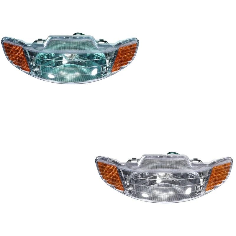 2Set Motorcycle Headlights Suitable For Honda DIO 50Cc ZX AF34 AF34.5 AF 34 AF 34.5-White & Blue