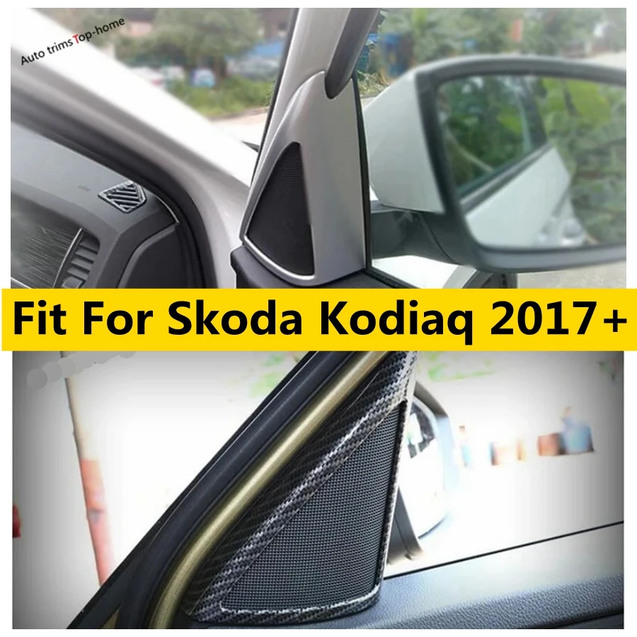 

Stainless Steel Pillar A Stereo Speaker Audio Loudspeaker Sound Decoration Cover Trim For Skoda Kodiaq 2017 - 2022 Accessories