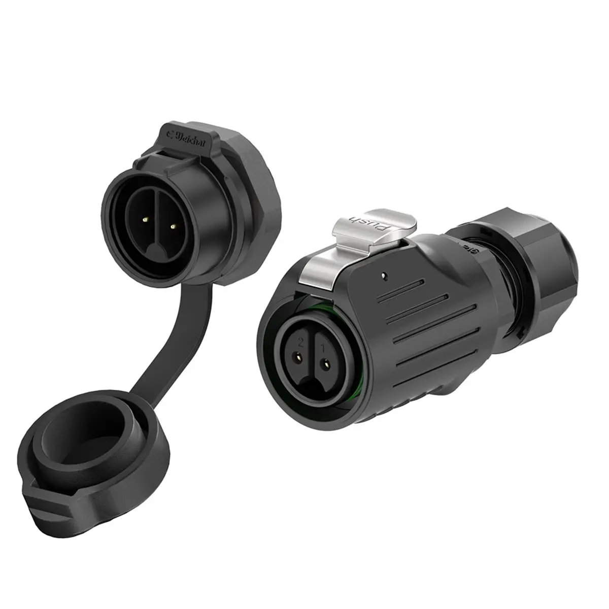L70A EW-LP16 2 Pin Waterproof Circular Connector, IP68 Panel Mount Industrial Plug Socket