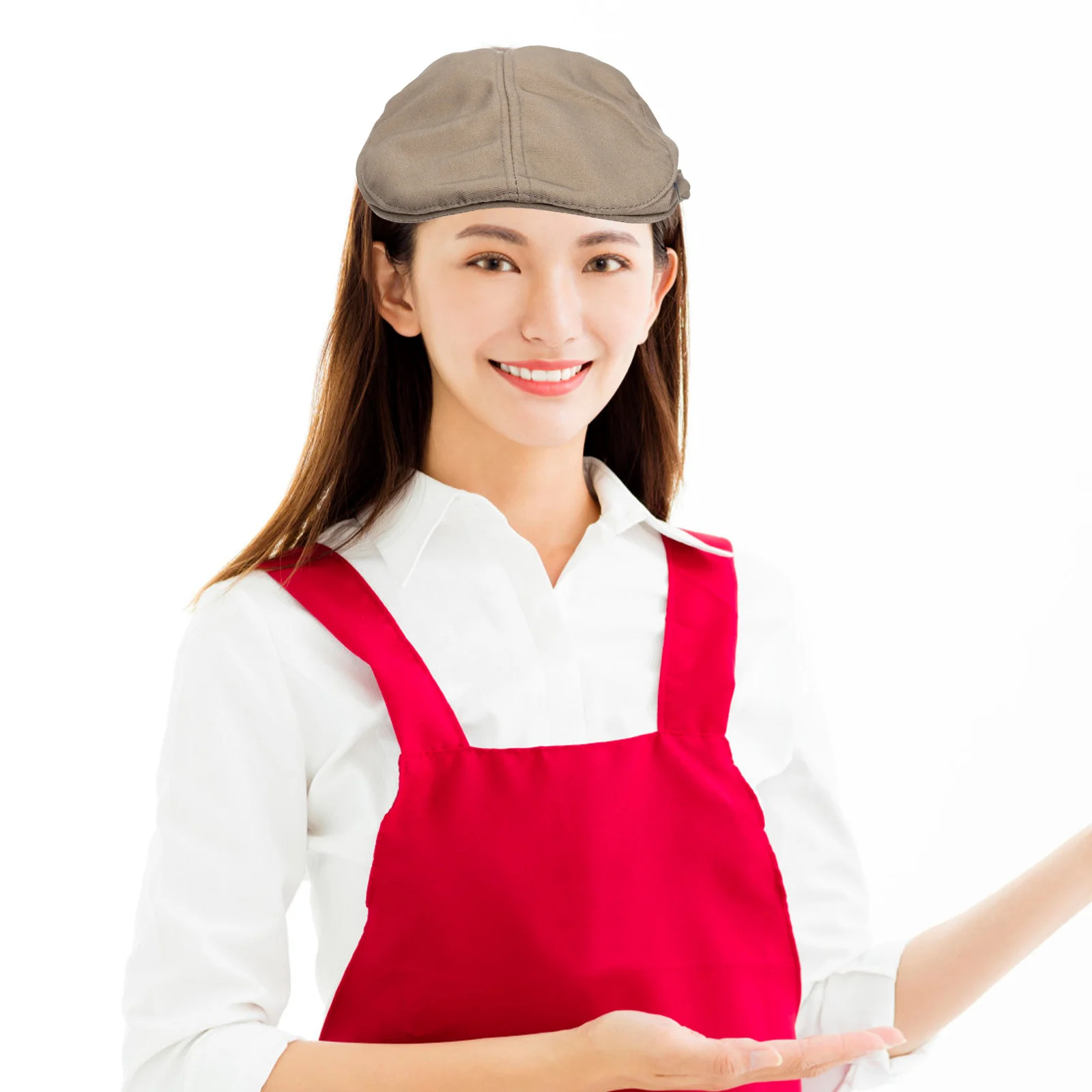 1 stks Chef Baret Hoed Premium Canvas Unisex Koken Werk Cap Voor Restaurant Ober Kok Catering School Student Uniform