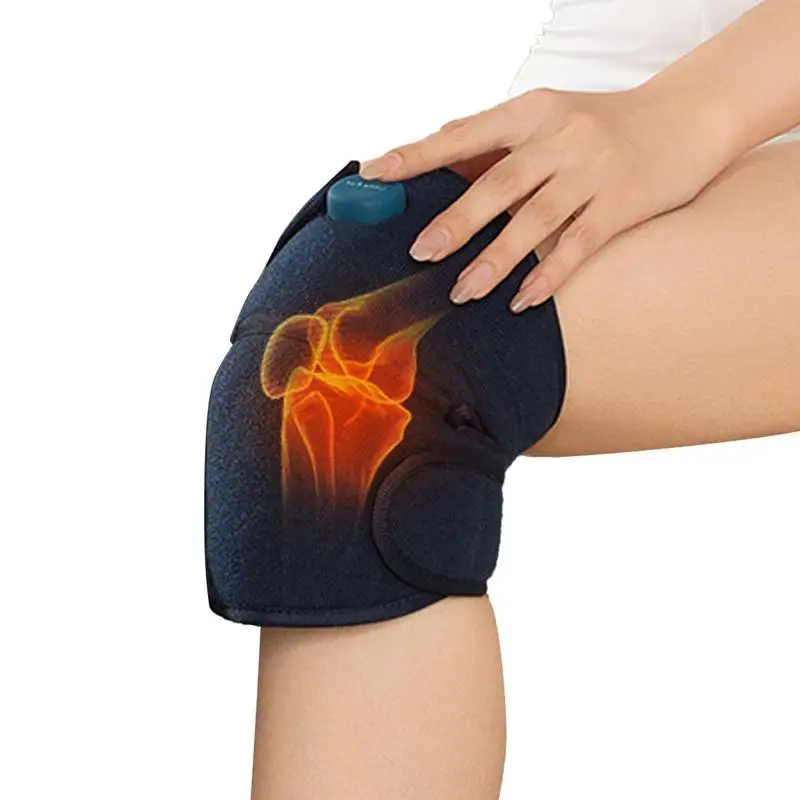 

Heated Knee Brace 3-Step Temp Adjustment Heated Knee Pad Warmer Wraps For Knee Shoulder Elbow Rechargeable Leg Massager For Men