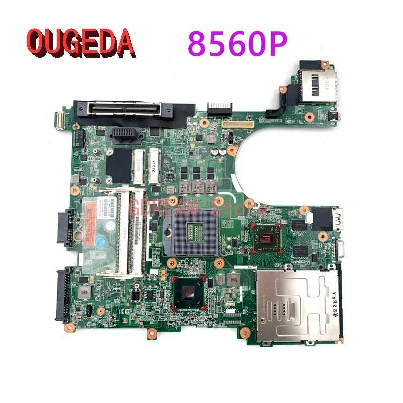 OUGEDA 684323-001 For HP Elitebook 8560P Laptop Motherboard QM67 DDR3 HD7400M Video Card main board full tested