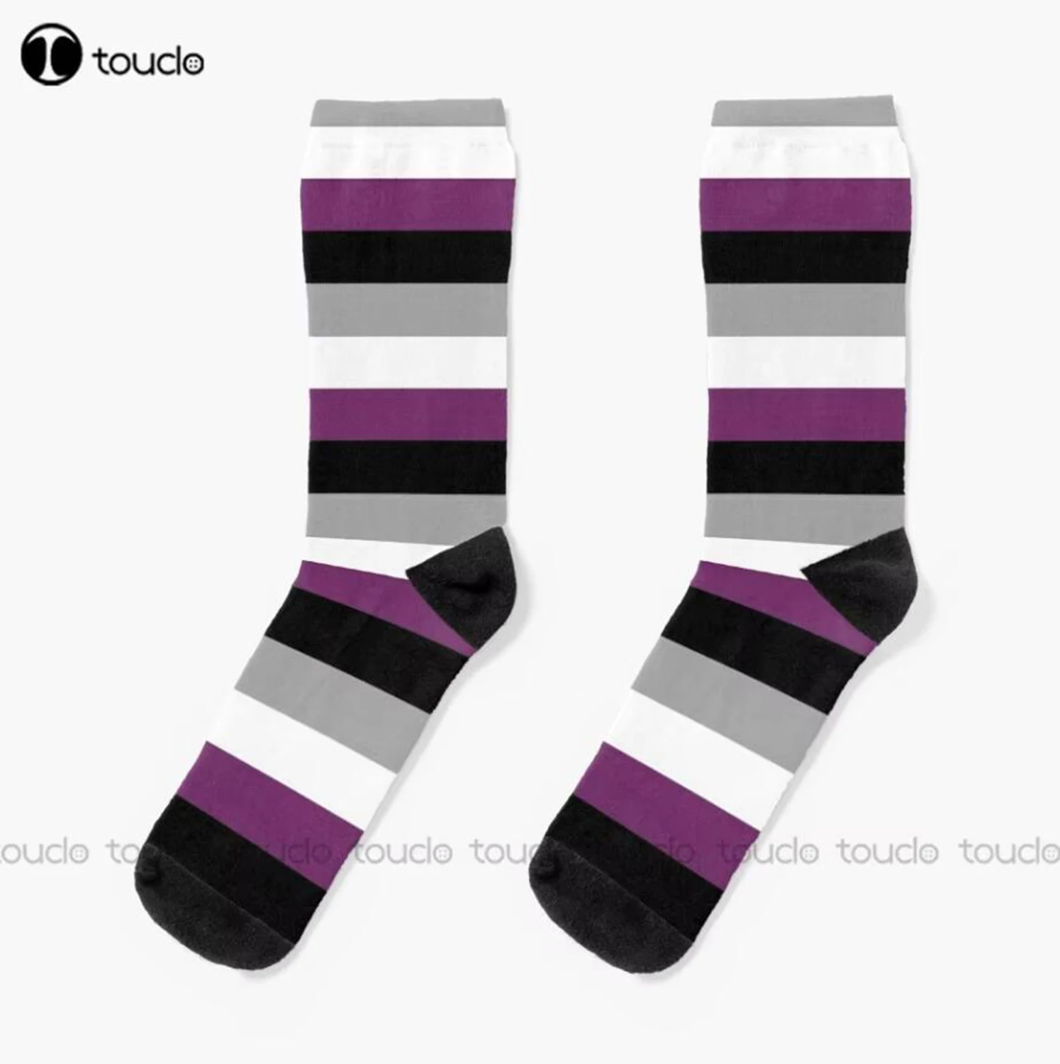 

Asexual Flag Asexuality Aven Ace Sexuality Pride Gay Socks Baseball Socks Men Christmas Fashion New Year Gift 360° Digital Print