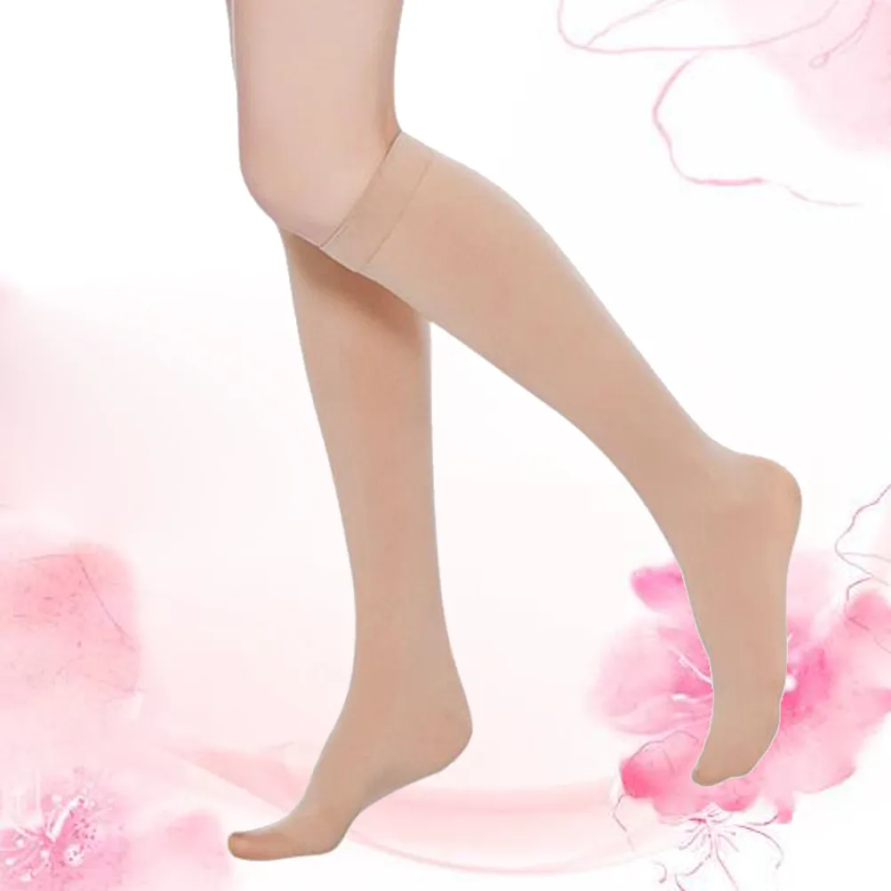 

4Pairs Compression Socks Breathable Nylon Support Stockings Anti Fatigue for Running Edema Varicose Veins Travel Size L Xl Skin