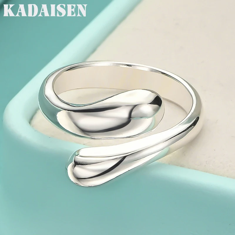Water Drop 925 Sterling Silver Rings For Women Bijoux, Cute Opening Adjustable Ring Anillos De Plata 925 Anel Feminino Jewelry