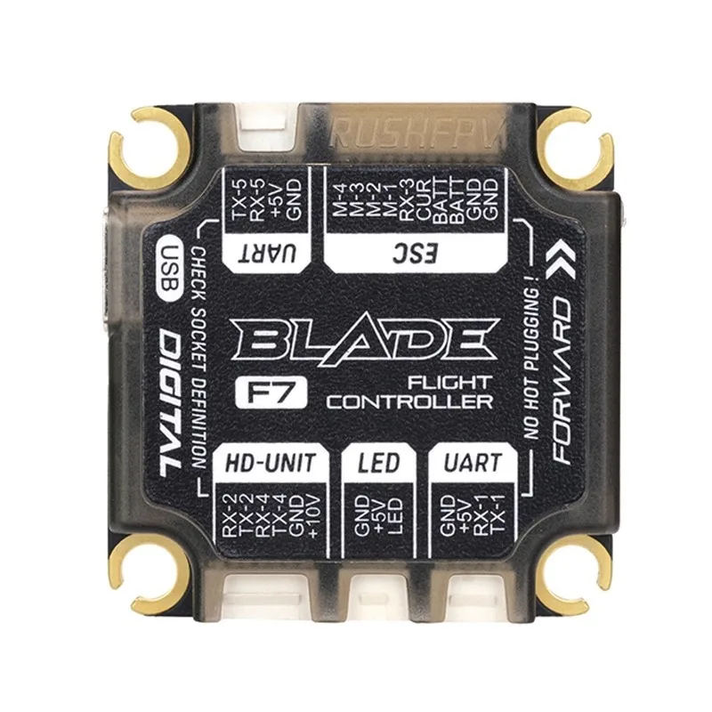 Picture 6: RUSHFPV BLADE V2 Stack F722 Analog/Digital Flight Controller Extreme 60A 128K BLHELI32 4in1 ESC for FPV Racing UAV Diy Parts