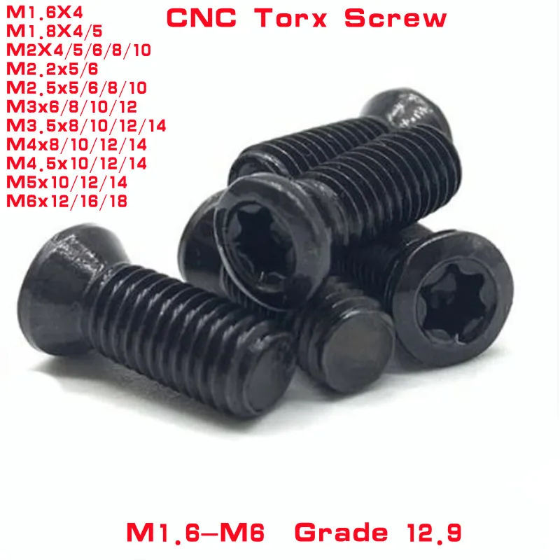 10–50 Stück M1,6 M1,8 M2 M2,2 M2,5 M3 M3,5 M4 M4,5 M5 M6 CNC-Einsatz Torx-Schraube zum Ersetzen von Hartmetalleinsätzen CNC-Drehwerkzeug – Detail 2