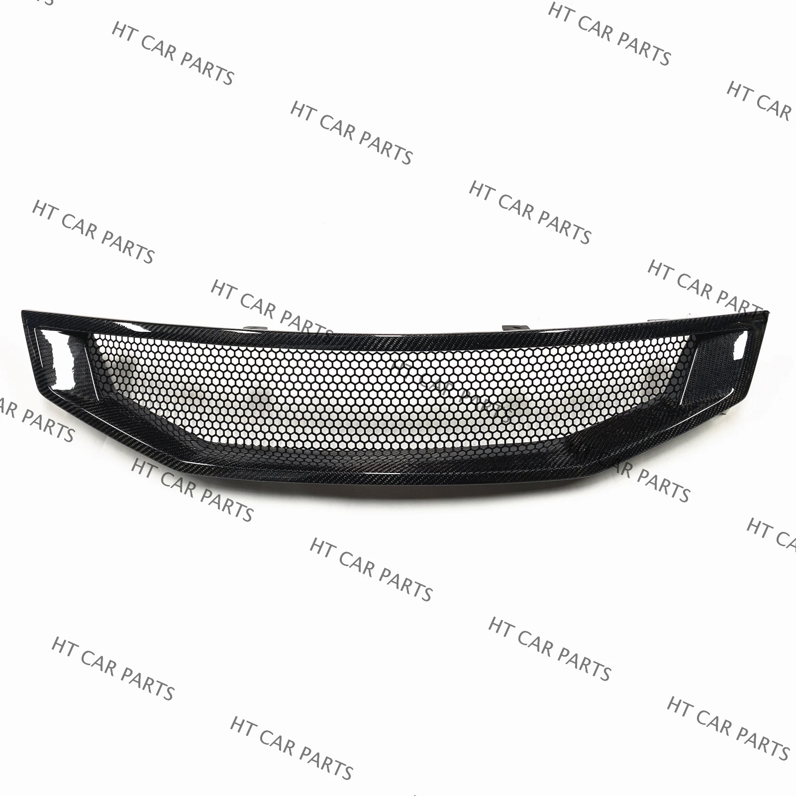 For Honda Accord 2008-2010 Coupe 1x Black Carbon Fiber Front Bumper Grille Mesh Honeycomb Style