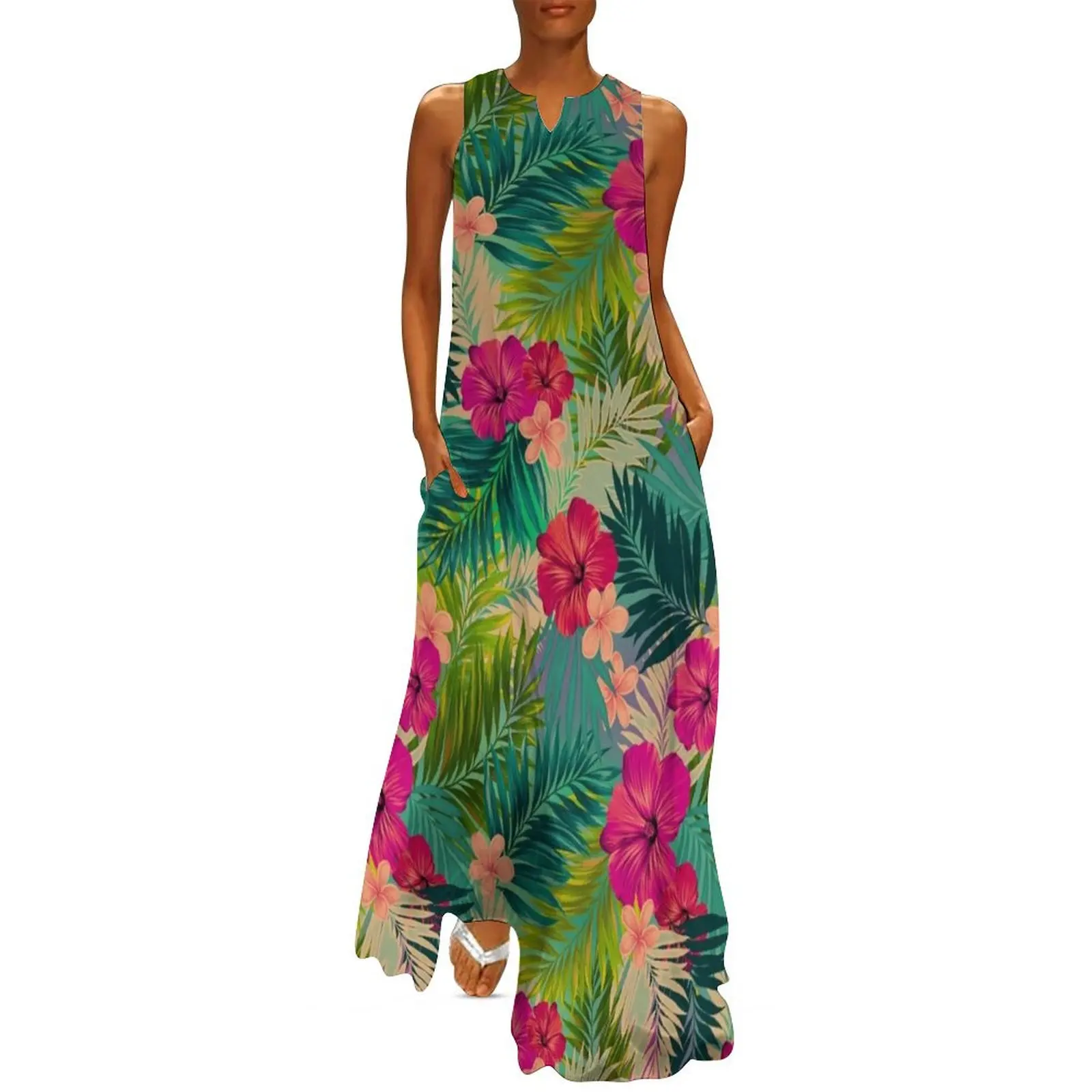 Sunset beach - hot summer tropical pattern Long Dress summer dresses elegant guest wedding dress beach dresses Dress