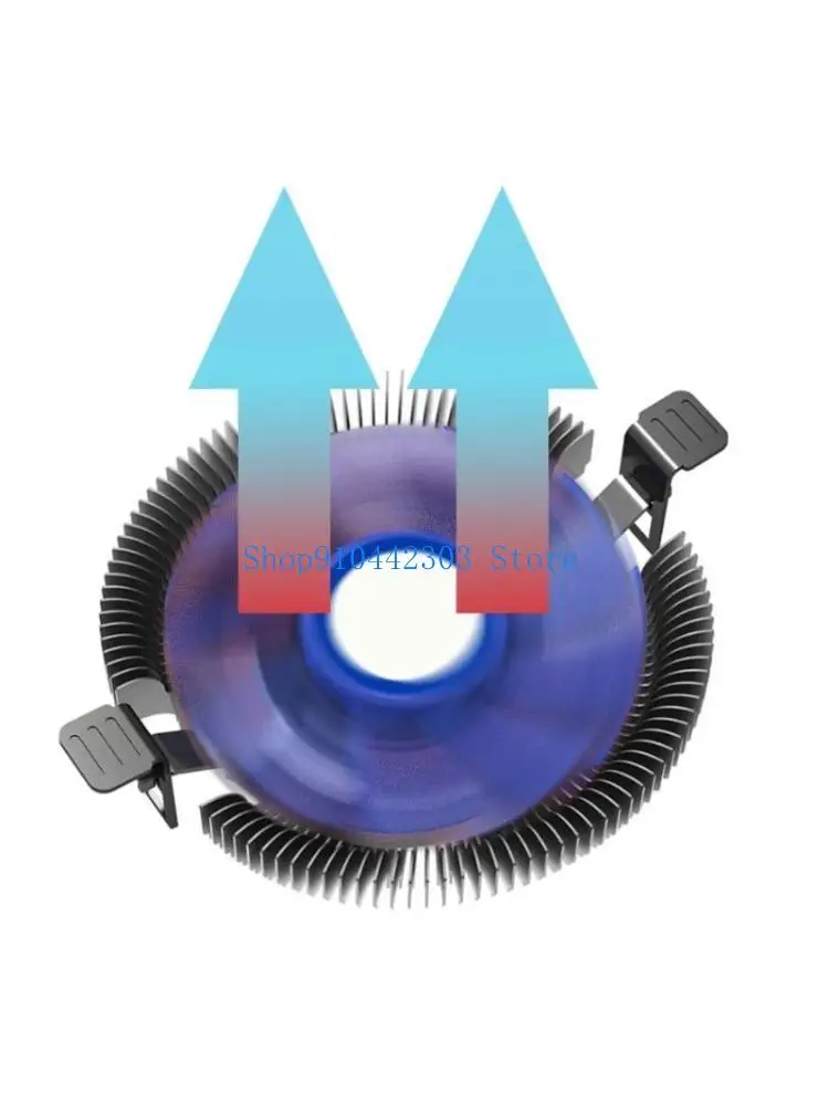 

652F 28mm E86 CPU Cooler Low Profile Cooling Fan PWM High Air Pressure Low Noise PWM