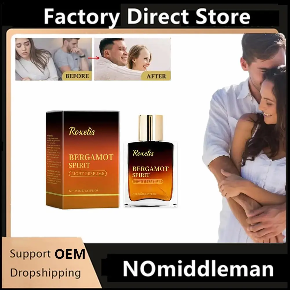 50ml Men Bergamot Perfume Dating Flirting Long Lasting Pheromone Fragrance Refreshing Deodorant Charming Scent Perfume