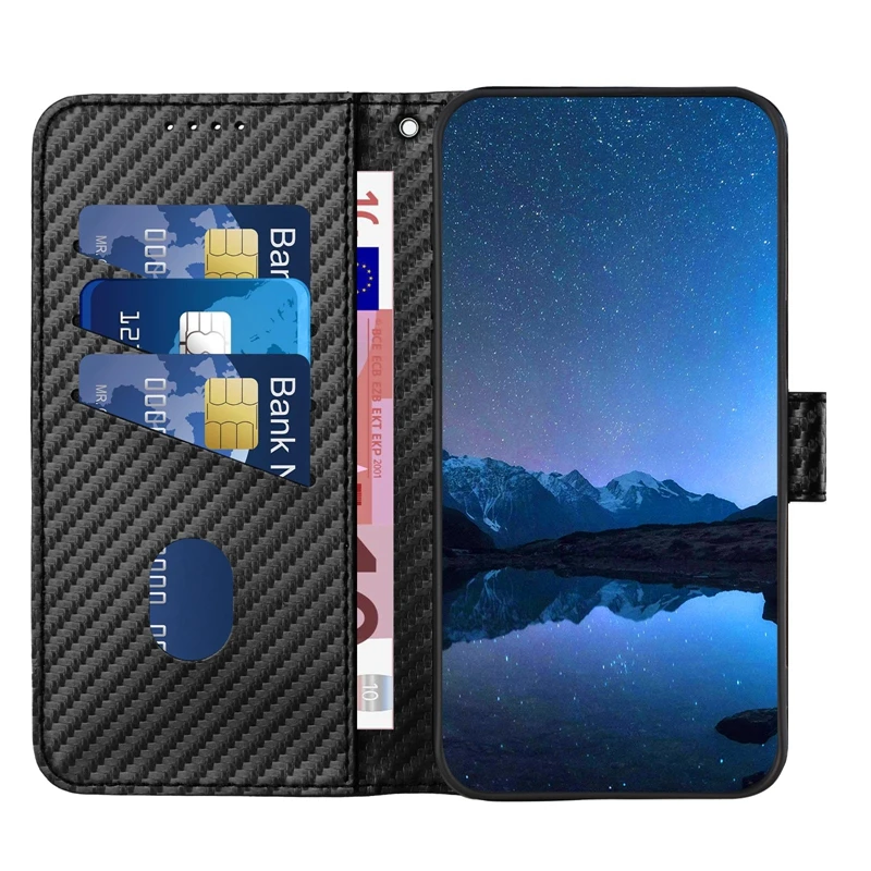 Solid Color Flip Carbon Fiber Case For Infinix Hot 40 Pro 40i 30 30i Smart 8 7 HD Note 30 Pro Magnetic Comfort Wallet Cover Etui