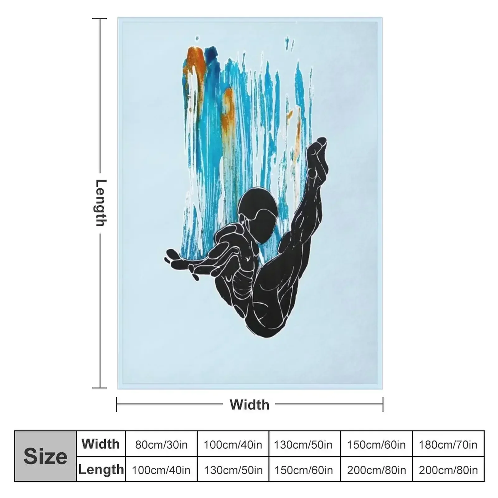 Platform Diving Springboard Diver Throw Blanket couch cozy soft plush fuzzy picnic outdoor blanket