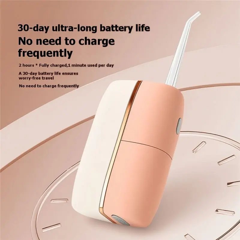 Efficient-Mini Cordless Oral Irrigator For Travel, Portable Water Flosser Featuring 4 Pulse Modes, Suitable For Home& Office Ide