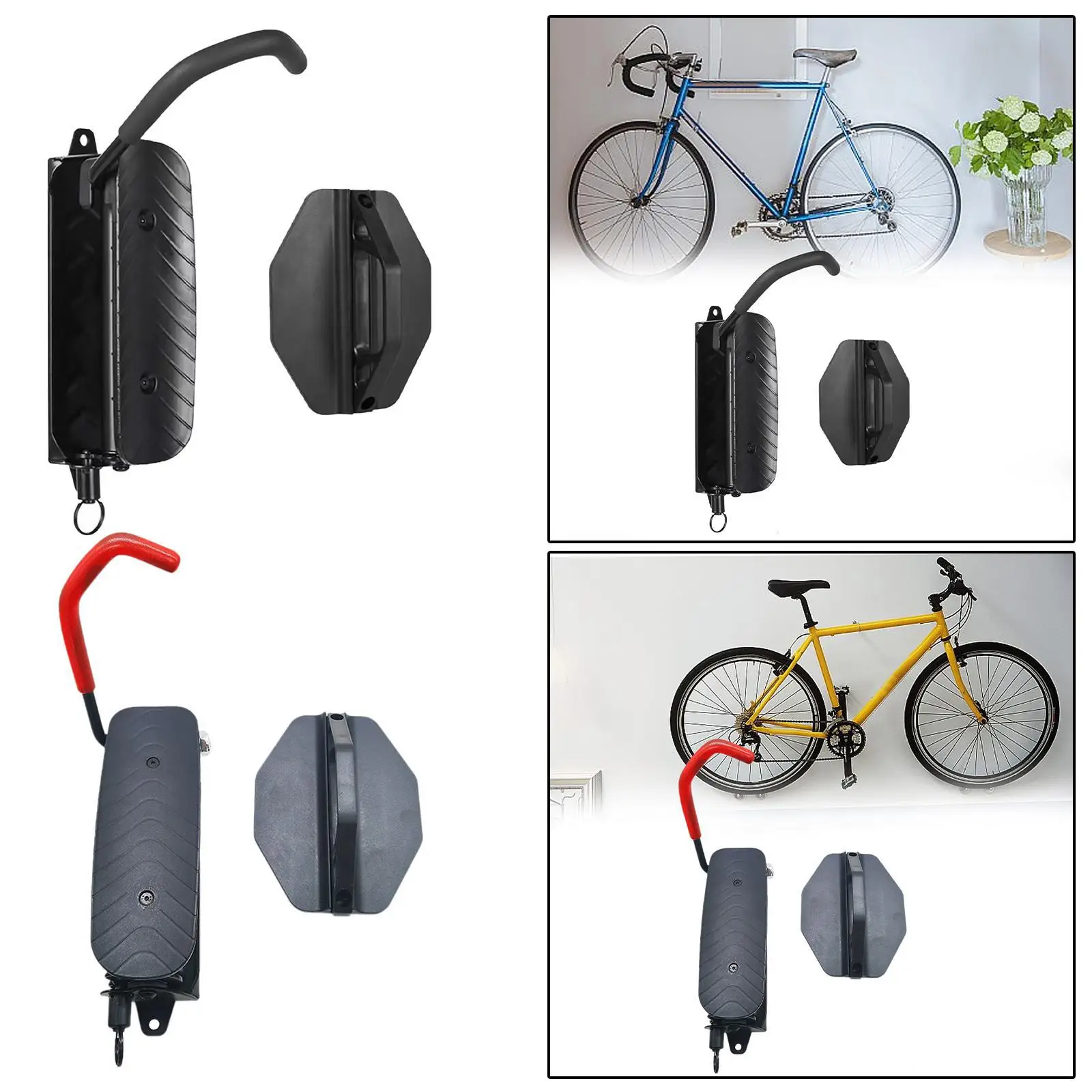 Swivel Bike Wall Rack for Road Bike Garage Bike Wall Mount Rack Bicycle Storage Holder for Indoor Garage Home Apartment Office