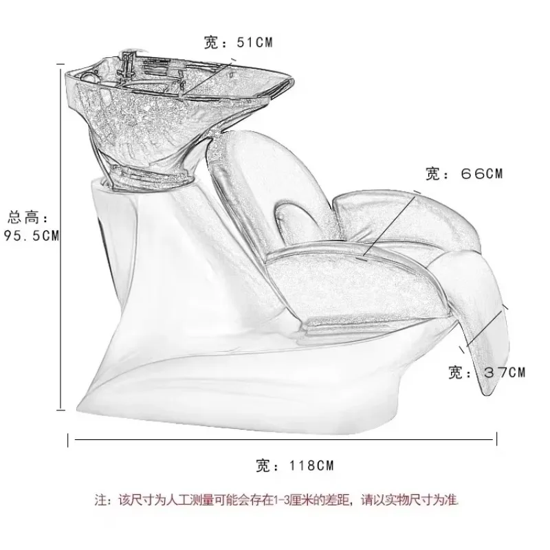 Trendy Portable Shampoo Bed Luxury Unique Nordic Fashion Hair Shampoo Bed Lounge Ergonomic Cadeira De Barbearia Furniture