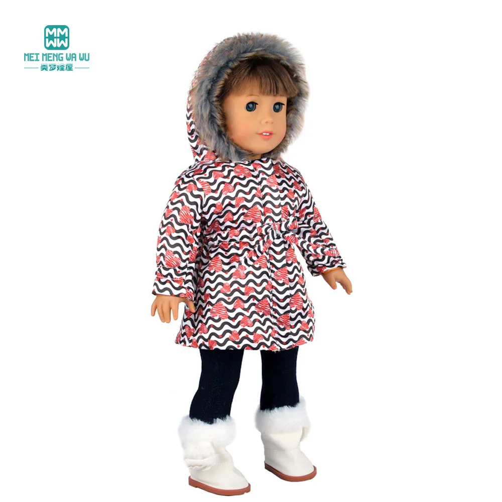 Clothes for Doll Fit 45 cm American Doll Accessories Fashion Denim Shorts Woolen Coat Jacket Dress Gift