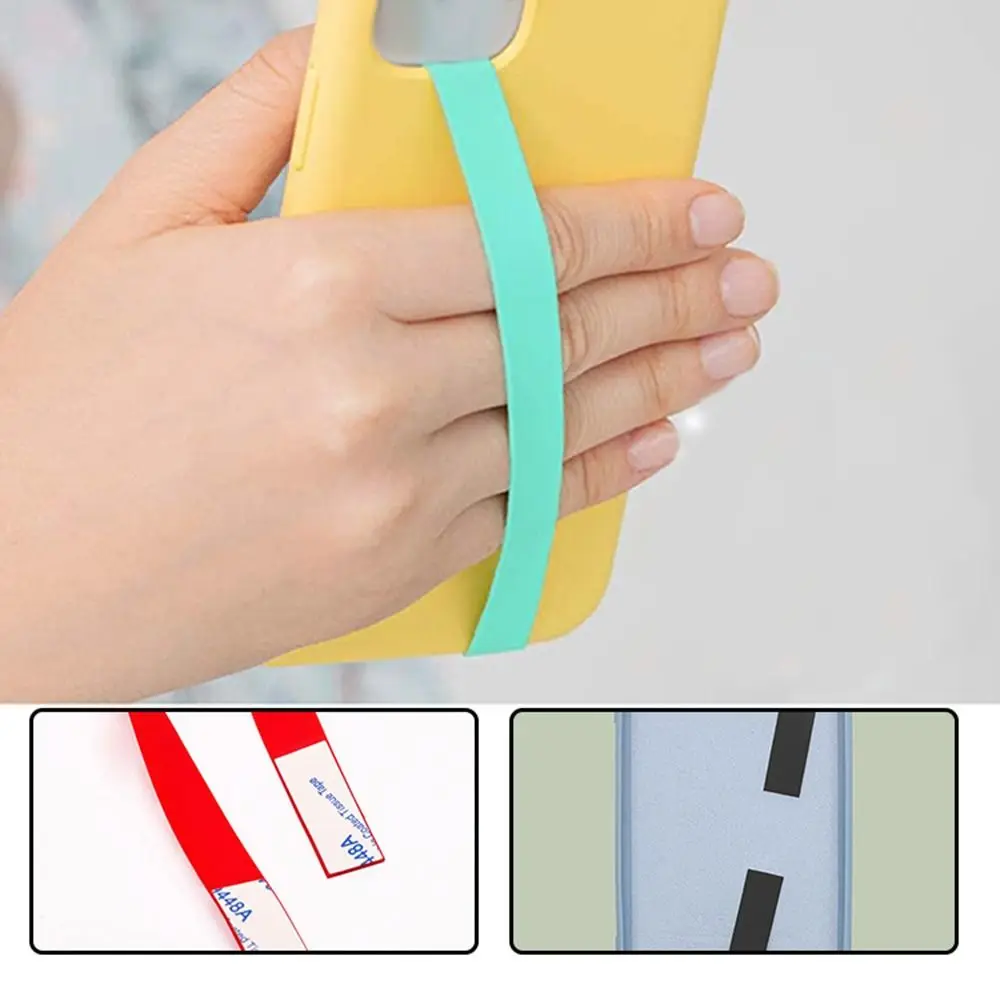 

Sipmle Silicone Phone Strap Colorful Elastic Phone Hand Band Soft Phone Holder Finger Grip Phone Accessories