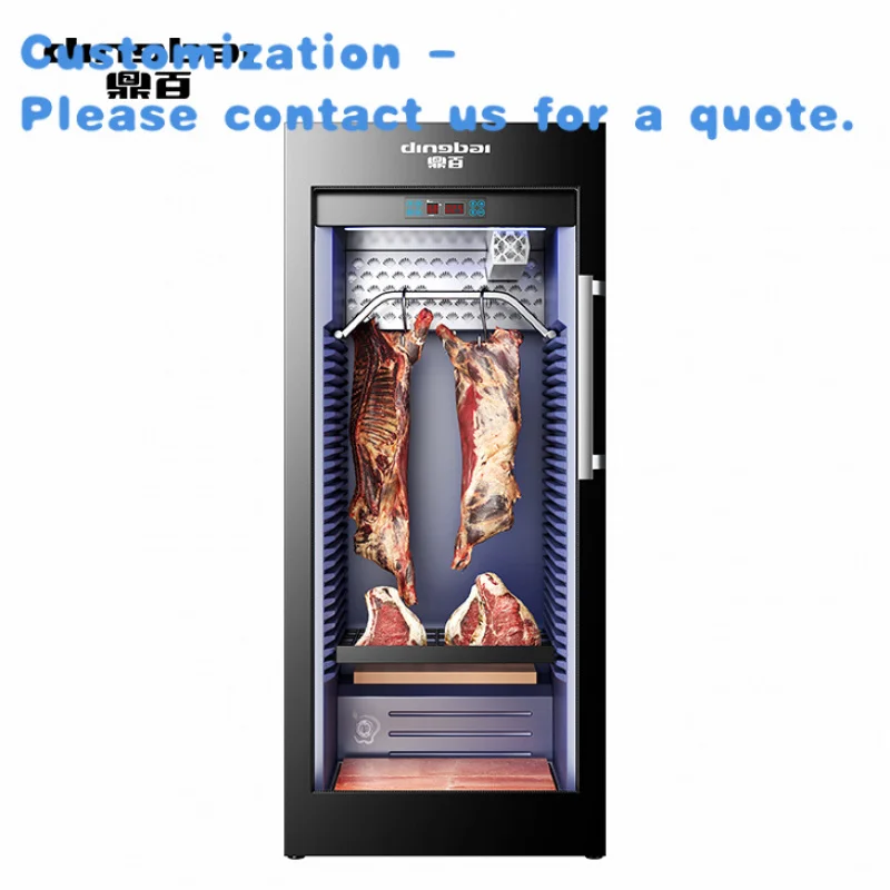 

Изготовленная на заказ витрина для гостиничного ресторана, коммерческая витрина для сухого возраста, стейк из говядины, холодильник, шкаф с прозрачным светом
