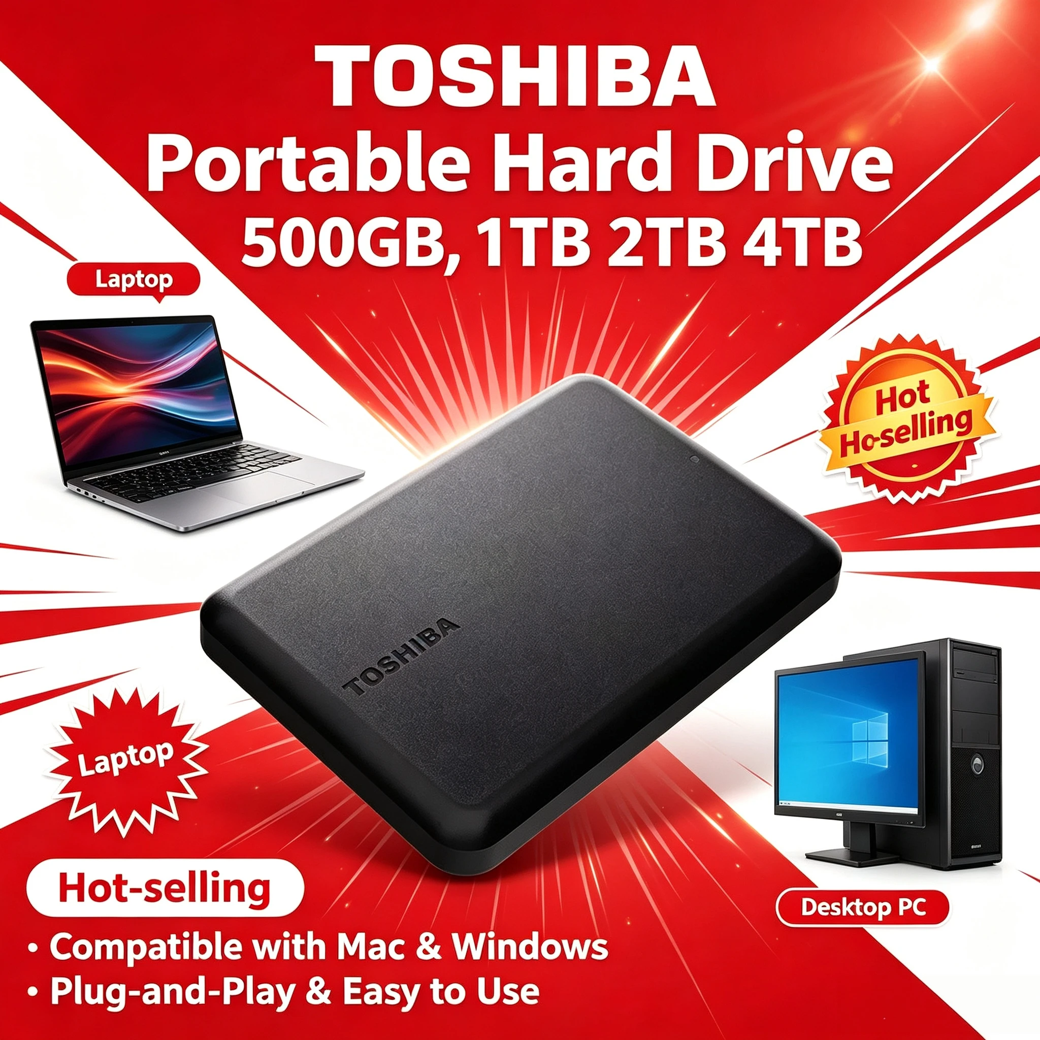 オリジナル小型ブラック東芝a5-500gb-1tb-2tb-4tb-usb-32-gen1-ポータブルハードドライブ-高速-mac-pro-maxシステム対応