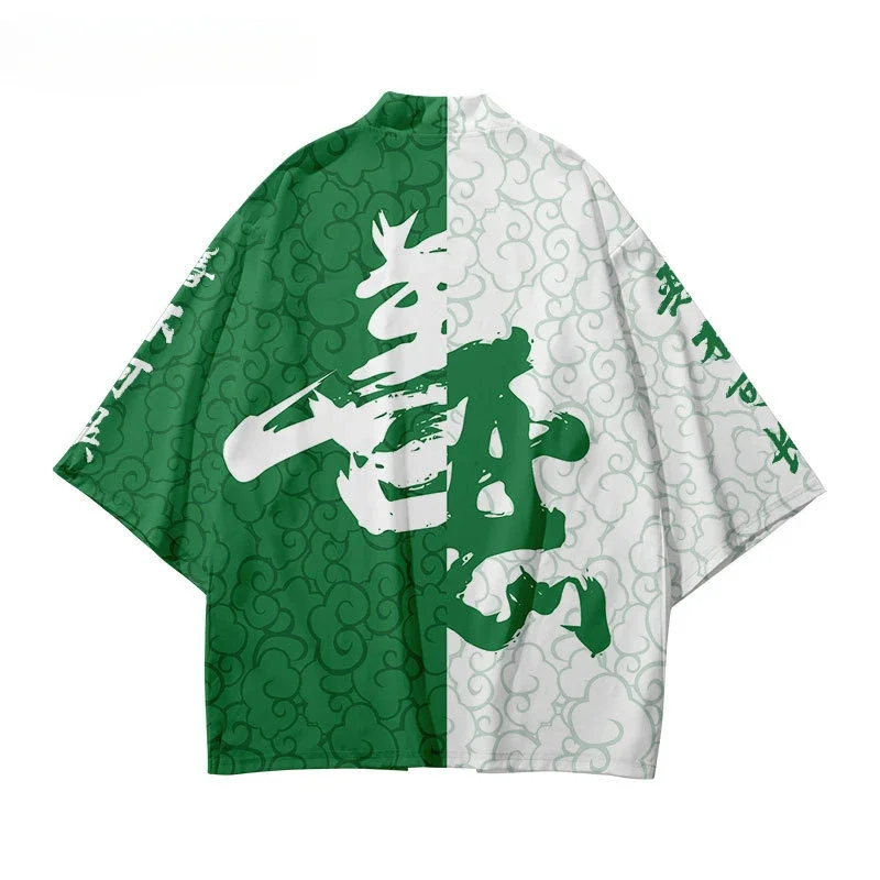 Dobry i zły damski i męski Kimono Asian Traditional Cardigan Yukata Tops Japanese Harajuku Beach Samurai Suit Casual Streetwear