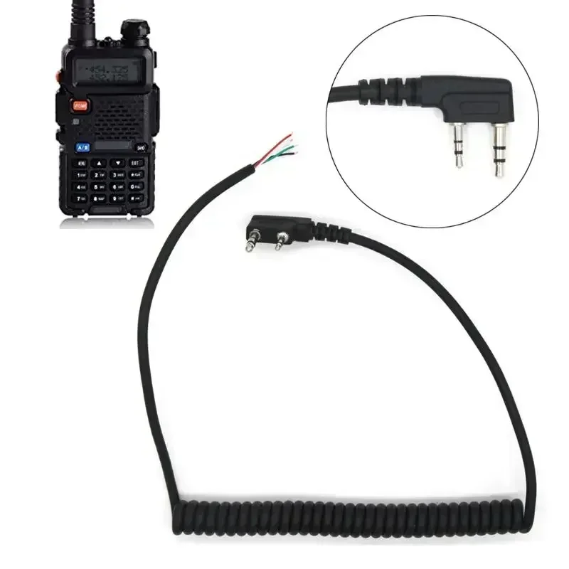 Alto-falante microfone walkie talkie cabo de alto-falante para baofeng uv5r para kenwood TK-240 b95d