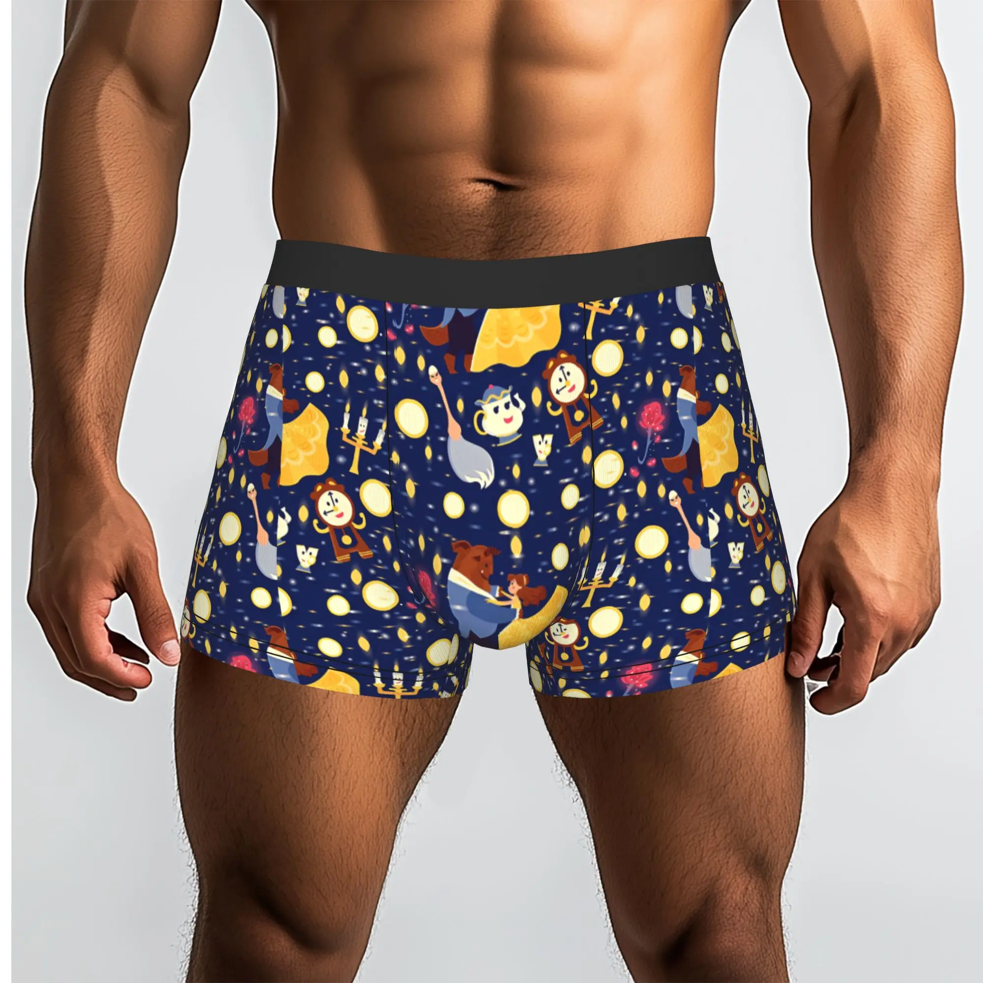 Custom Beauty Anime And The Beast Boxers Shorts Men's  Briefs Underwear Fashion Underpants