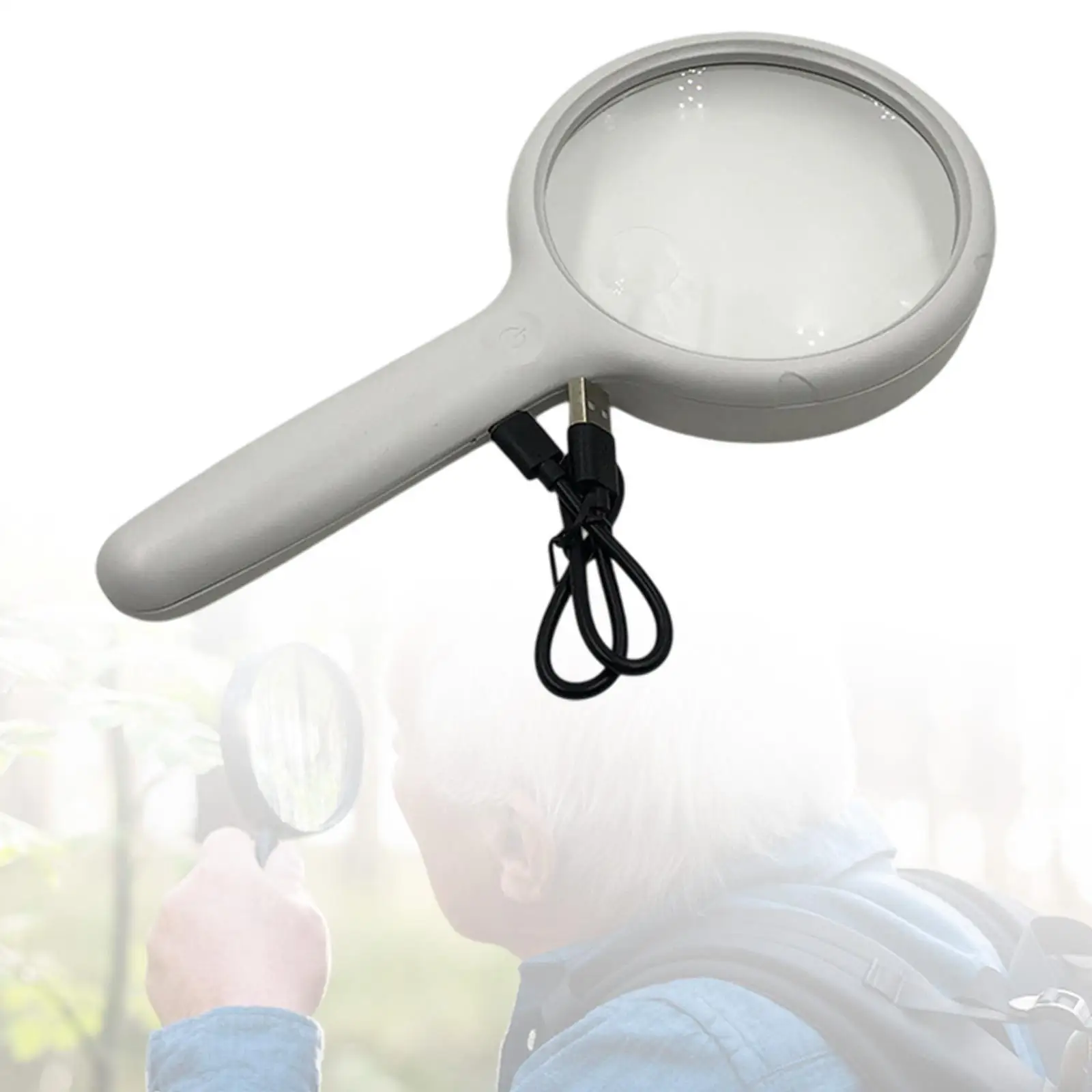 

Magnifying Glass Rechargeable Magnifier for Crafts Science Class Hobby