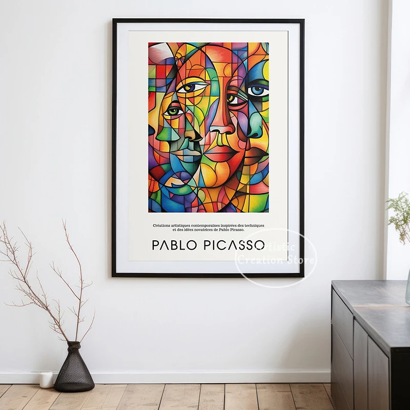 Pablo Picasso Abstract Geometric Faces Wall Art Print Canvas Painting Wall Living Room Office Famous Artist Nordic Home  Decor