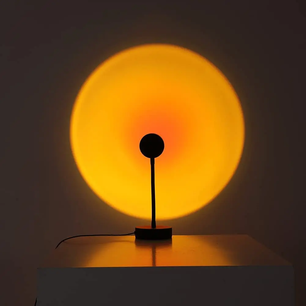Lampa LED o zachodzie słońca Lampki nocne Projektor USB Dekoracja urodzinowa Nastrojowe światła do sypialni Fotografia ścienna w salonie
