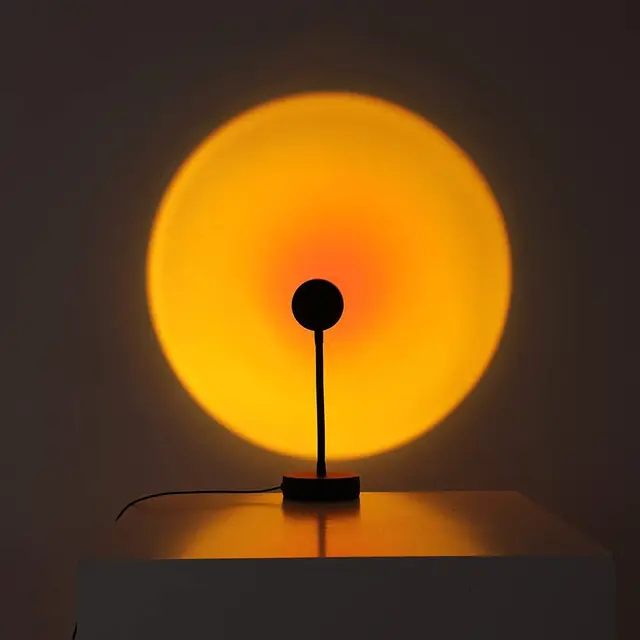 Lampa LED o zachodzie słońca Lampki nocne Projektor USB Dekoracja urodzinowa Nastrojowe światła do sypialni Fotografia ścienna w salonie