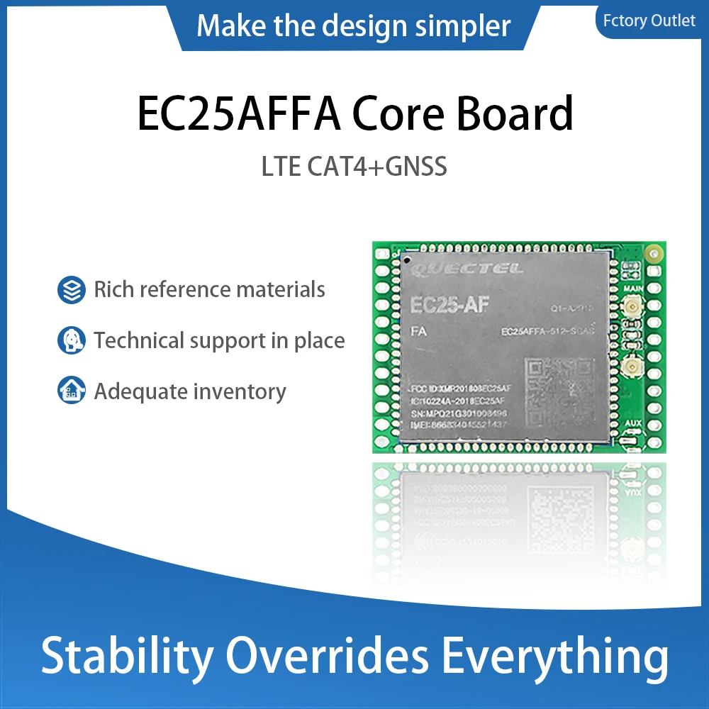 บอร์ดพัฒนา CAT4 LTE EC25AFFA บอร์ดแกน EC25AFFA-512-STD 1ชิ้น