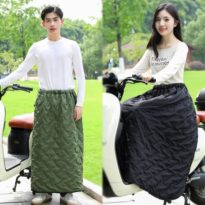 Electric Vehicle Windshield Quilts Motorcycle Winter Thickened Knee-pad Skirt Leg-blocking Knee Pads Rain-proof Apron Warm Skirt