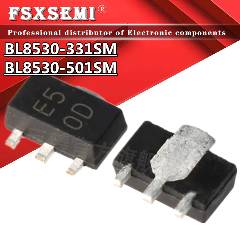 10PCS New BL8530-331SM BL8530-501SM SOT-89 E5 E33 BL8530-501 BL8530-331 BL8530 SOT89