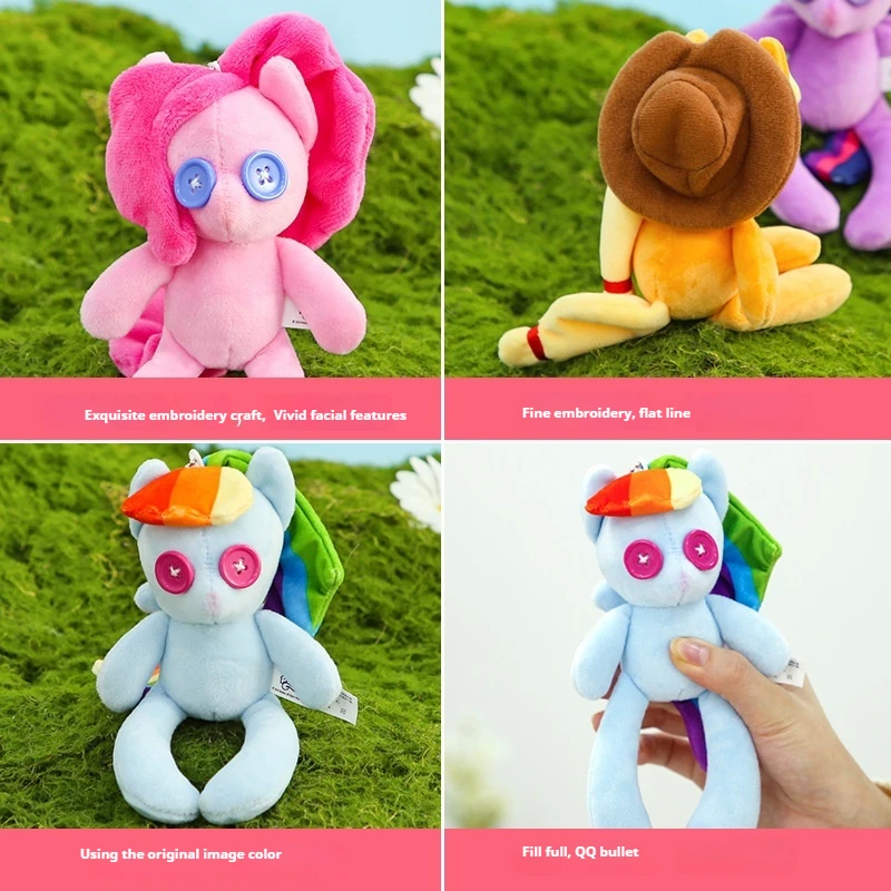 Kawaii My Little Pony Twilight Sparkle Plush Toy Pinkamena Diane Pie Girl Cute Plush Doll Student Backpack Pendant Holiday Gift