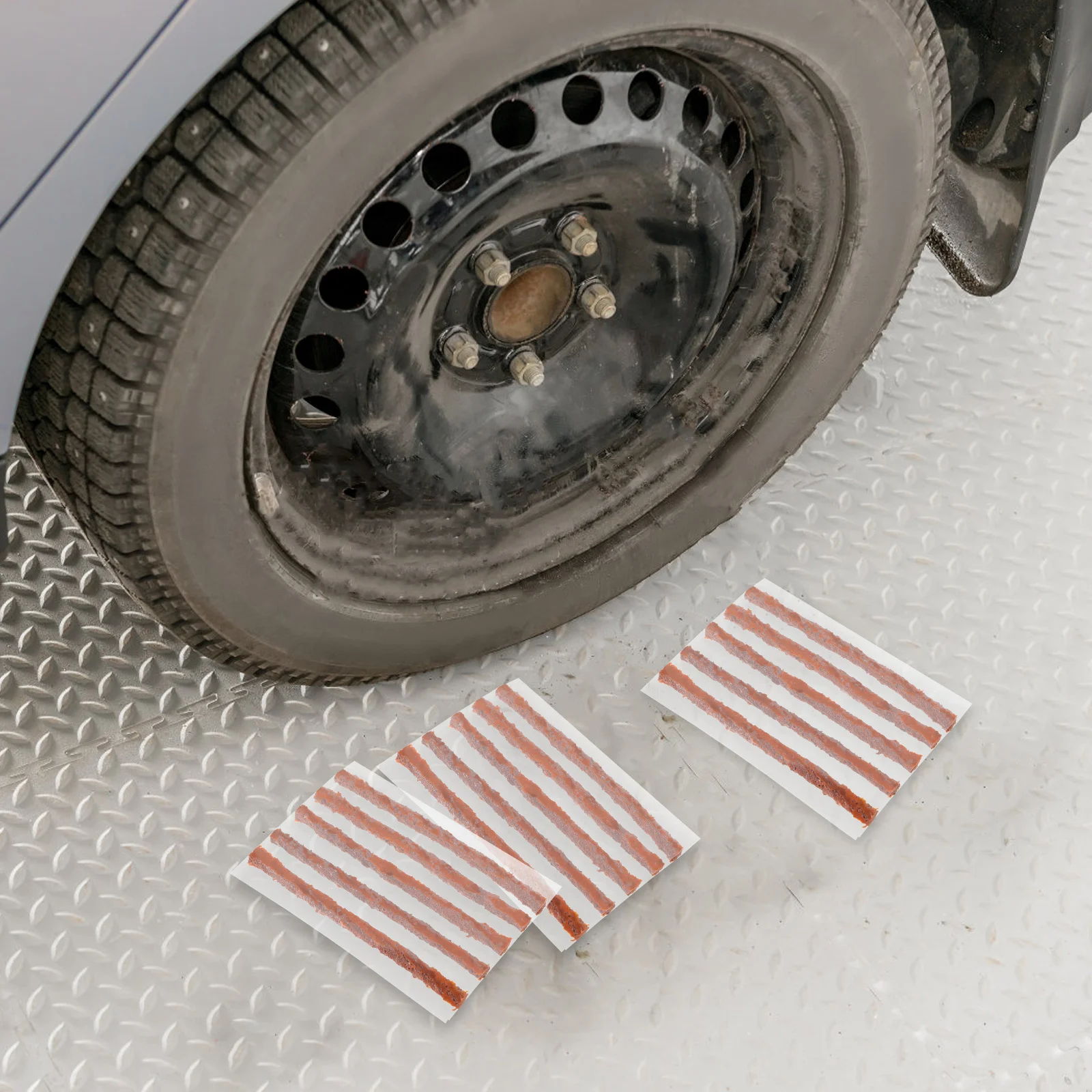 

30Pcs Bike Tire Repair Kit Rubber String Puncture Fixing Tool Portable Durable Lightweight Cycling Accessories Emergency