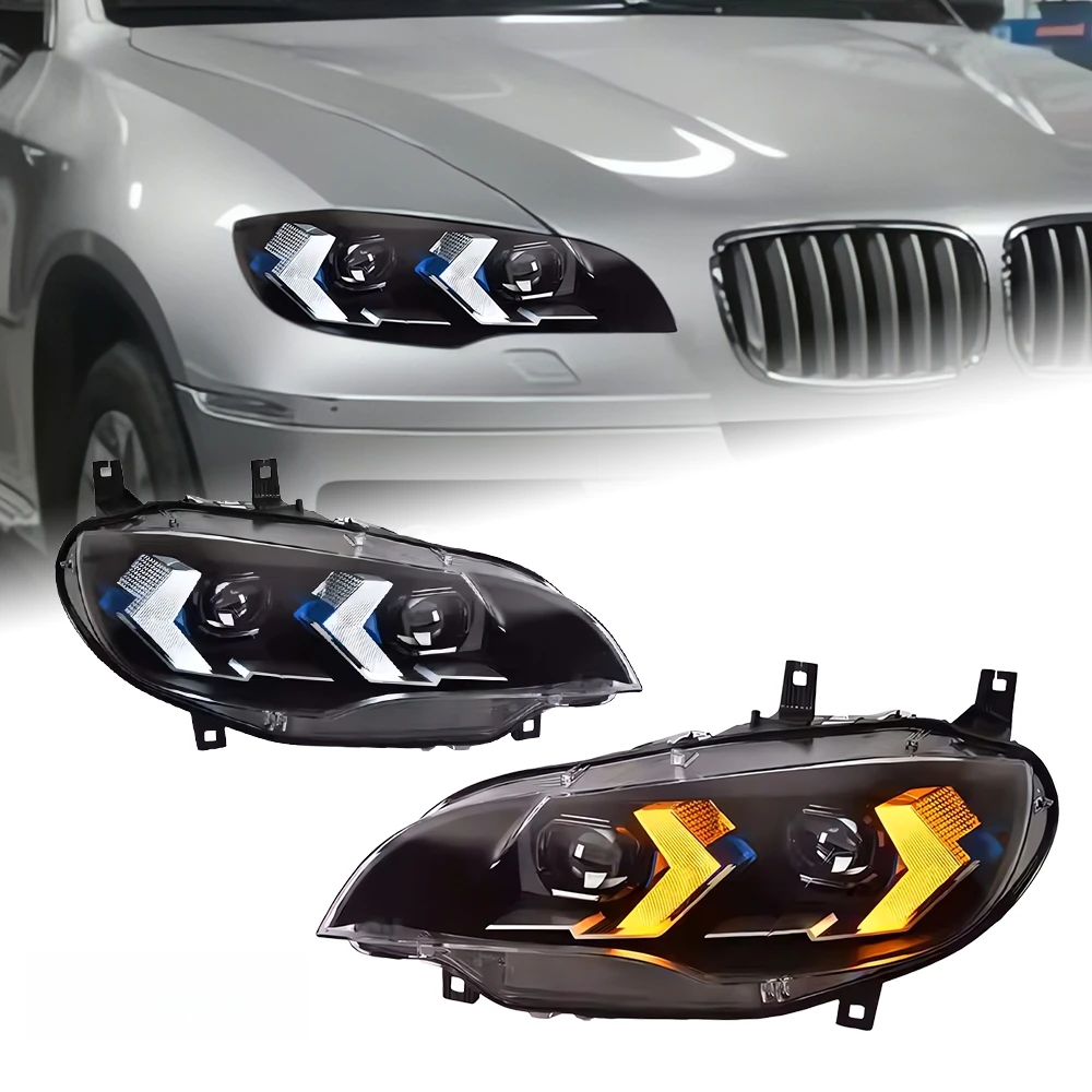 

For BMW X6 E71 (2008 - 2013) Headlight Upgrade with LED Laser DRL Headlights