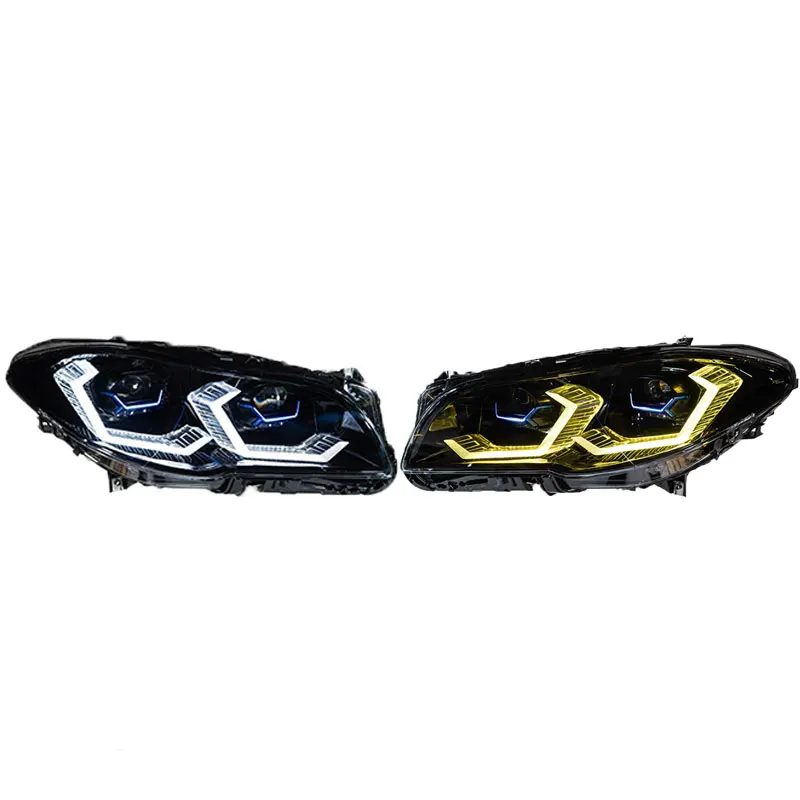 2pcs Car headlights For BMW 5 Series F10 F18 Headlight 2010-2017 Upgrade Modified to New Dynamic Turn Signal LED Headlight Auto